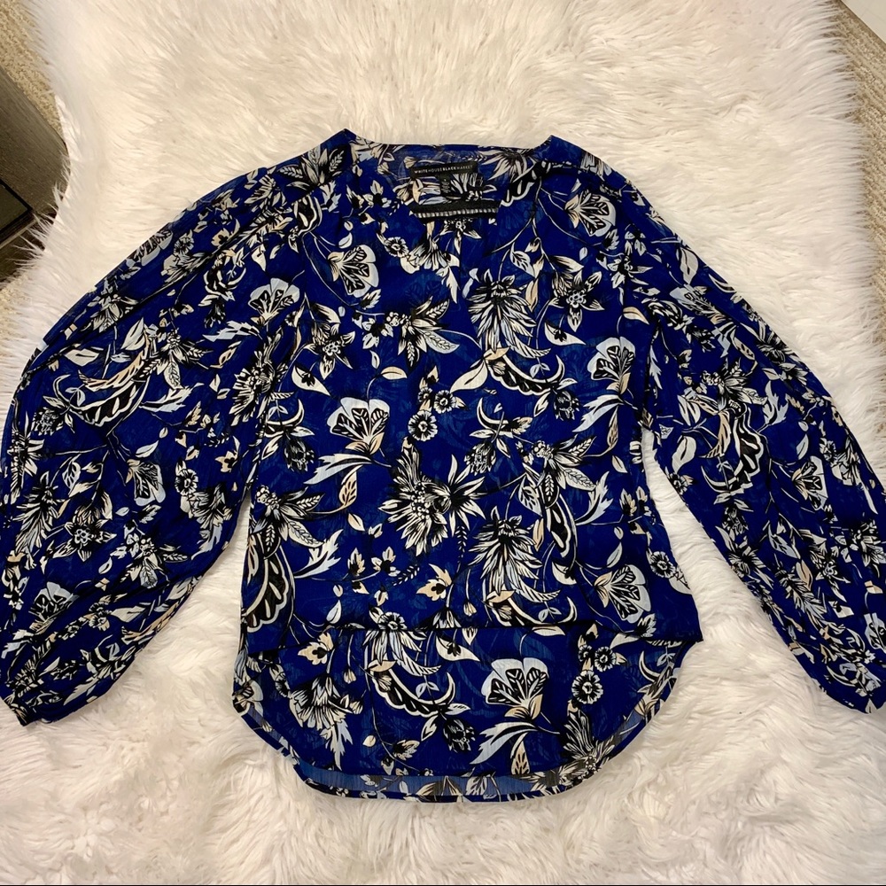 white house black market • pleated sleeve blouse